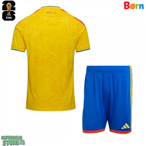 Colombia Replika Babytøj Hjemmebanesæt Børn VM 2026 Kortærmet (+ Korte bukser)